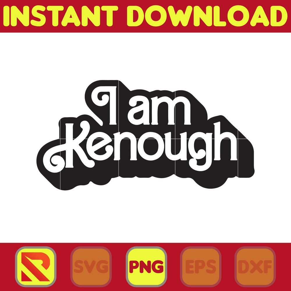 I am Kenough Png, I am K enough Png, I am Enough Png, silhouette, I am enough Png, barbi barbenheimer Png (1).jpg