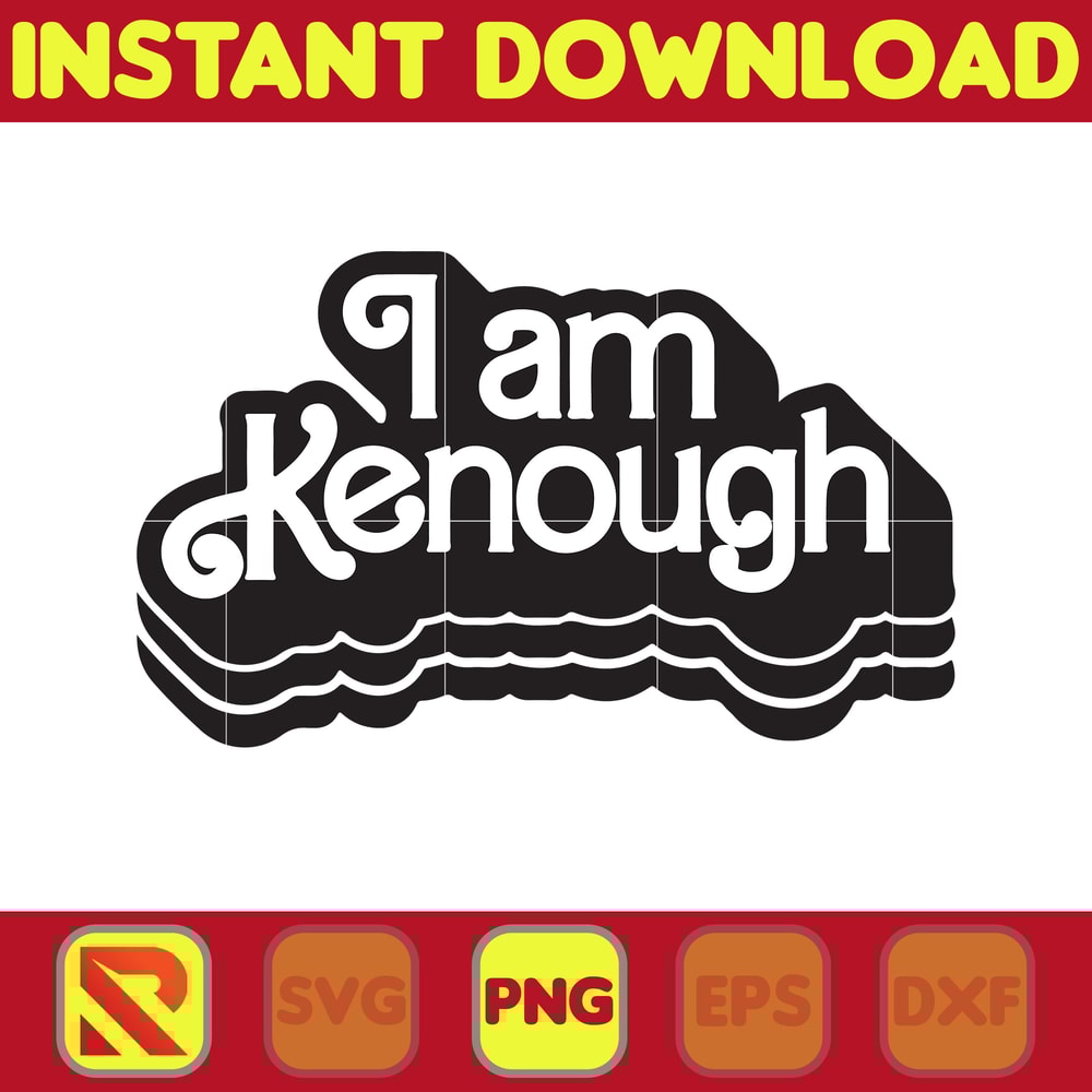 I am Kenough Png, I am K enough Png, I am Enough Png, silhouette, I am enough Png, barbi barbenheimer Png (3).jpg