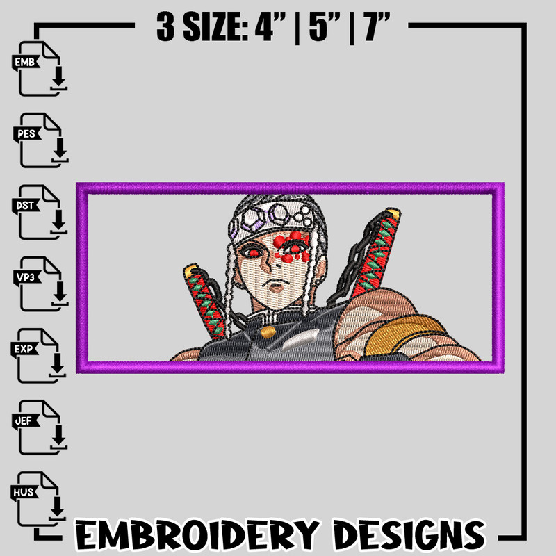 Tengen uzui embroidery design