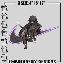 nike madara embroidery design, naruto anime embroidery, anime design, nike design, anime shirt, instant download