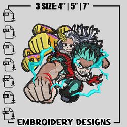 Midoriya Izuku embroidery design, my hero academia embroidery, anime design, logo design, Instant download