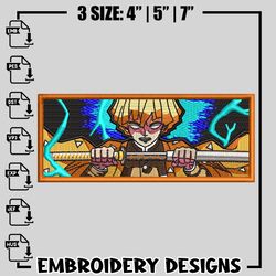 Zenitsu Agatsuma embroidery design, Kimetsu no Yaiba embroidery, anime design, logo design, Instant download