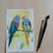 parrot - watercolor painting - picture with birds - yellow painting - nature - birds - realistic painting - 2.jpg