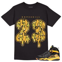 23 drip unisex shirt match taxi yellow black 8s