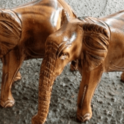 Handcrafted Elephant animal Wooden sculpture,a perfect gift idea.
