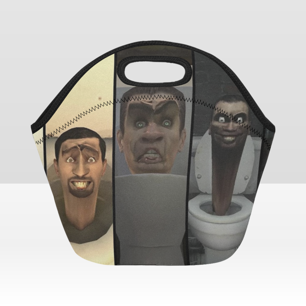 Skibidi Toilet Neoprene Lunch Bag, Lunch Box.png