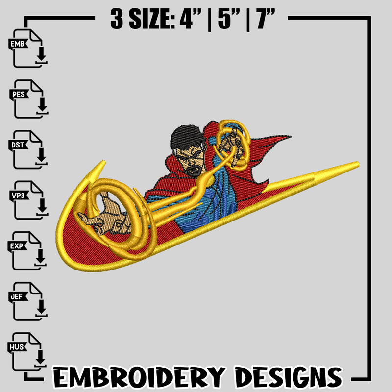Doctor Strange nike embroidery design