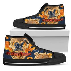 I Am Die Hard Fan Your Approval Is Not Required Milwaukee Brewers High Top Shoes