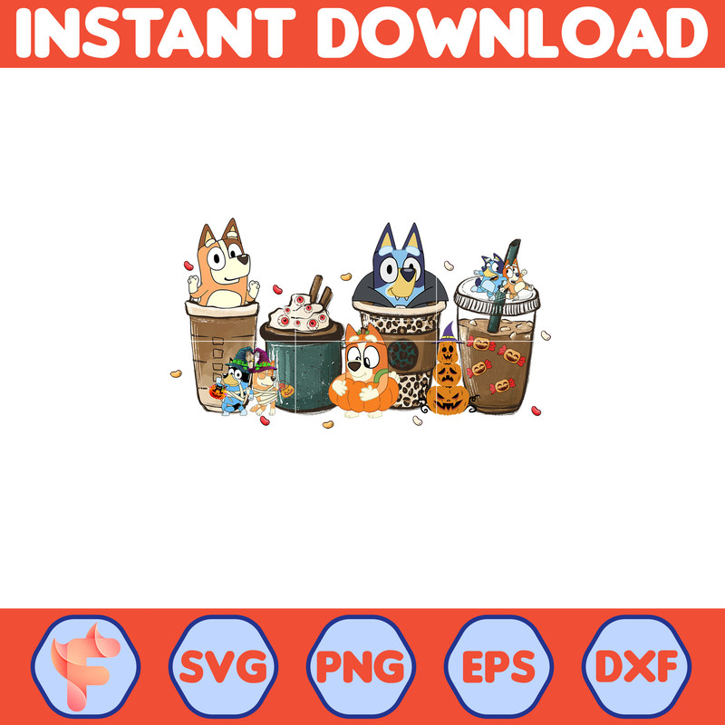 Bluey Halloween Sublimation Svg, Bluey & Co Halloween Svg, Bluey Halloween Costume, Vampire, Witches, Horror Halloween (2).jpg