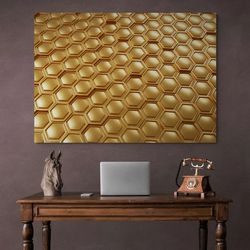 3D Wall Art Gold Pattern Painting 3D Wall Painting