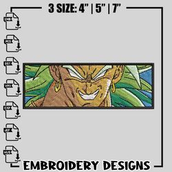 Broly embroidery design, dragon ball embroidery, anime design, logo design, anime shirt, Instant download