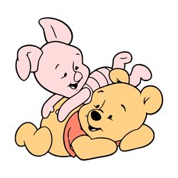 baby pooh and piglet 2 winnie, the, pooh, svg, dxf, eps, pdf, png, cricut, cutting, file, vector, clipart