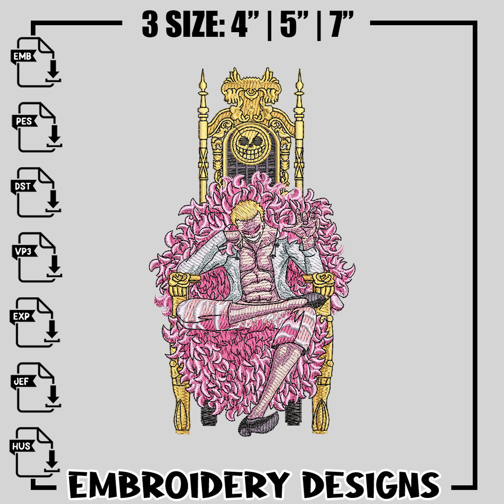 Doflamingo embroidery design