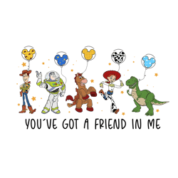 vintage disney toy story digital, toy story land png, you've got a friend in me png, disney friends digital