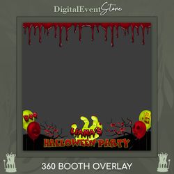 360 Halloween Boo Overlay 360 Blood Halloween Party Photobooth Ballons Halloween 360 Videobooth Custom Template 360 Boo