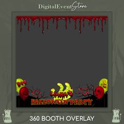 360 halloween boo overlay 360 blood halloween party photobooth ballons halloween 360 videobooth custom template 360 boo
