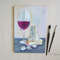 cheese-wine-glass-still life-food-oil painting-light painting-canvas painting-1.JPG