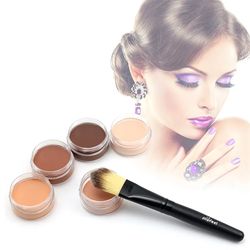 Concealer Foundation Cream Waterproof Deep Complexion Acne Marks Cover Spot Cement Moisturizing Makeup