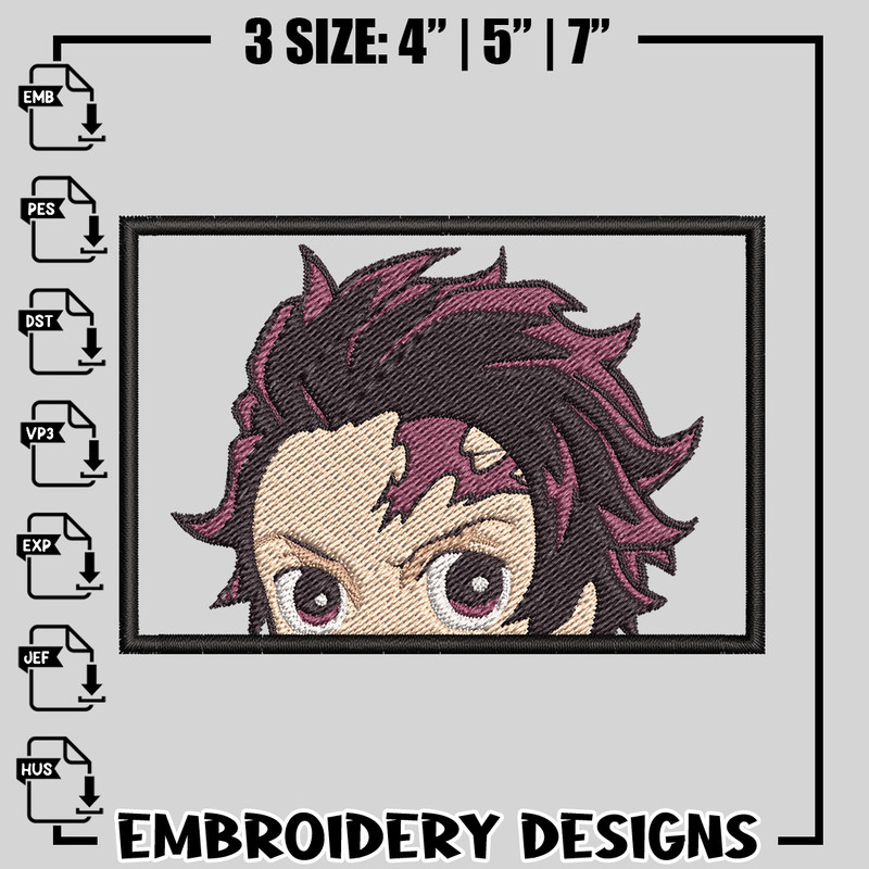 Tanjiro Kamado embroidery design