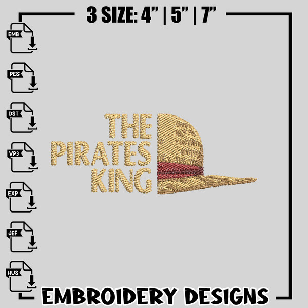 Straw Hat embroidery design