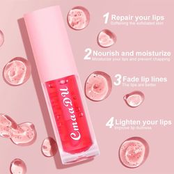 6-color Fruit Taste Lip Glaze Temperature Color Change Lip Gloss Oil Lasting Moisturizing Lipstick Base Soften Lips