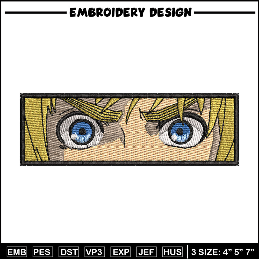 Armin eyes embroidery design, Aot embroidery, Anime design, Embroidery shirt, Embroidery file, Digital download.jpg
