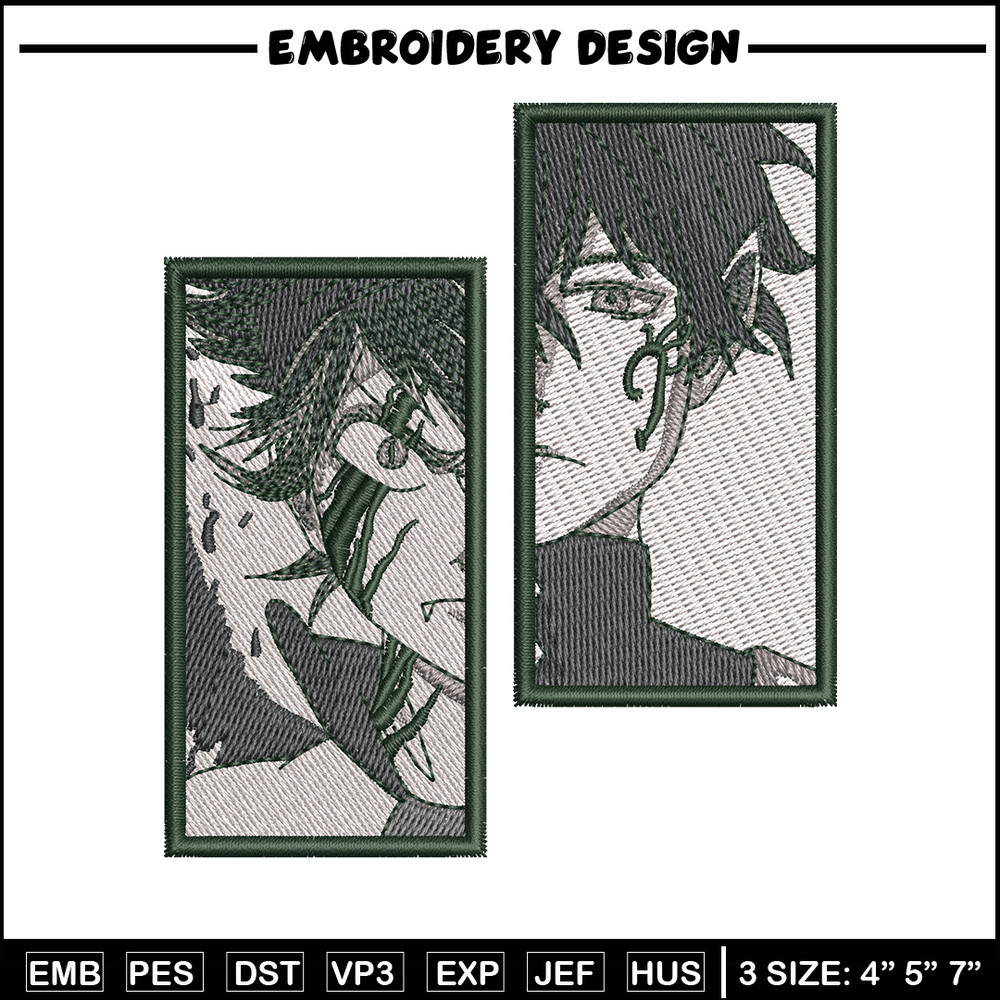 Asta yuno embroidery design, Black clover embroidery, Anime design, Embroidery shirt, Embroidery file, Digital download.jpg