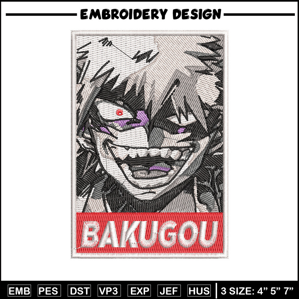 Bakugou poster embroidery design, Mha embroidery, Anime design, Embroidery shirt, Embroidery file, Digital download.jpg