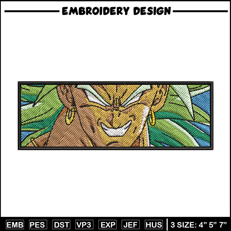 Broly box embroidery design, Dragonball embroidery, Anime design, Embroidery shirt, Embroidery file, Digital download.jpg