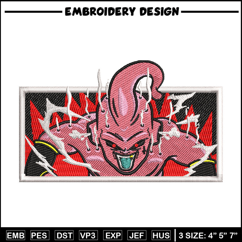 Buu box embroidery design, Dragonball embroidery, Anime design, Embroidery shirt, Embroidery file, Digital download.jpg