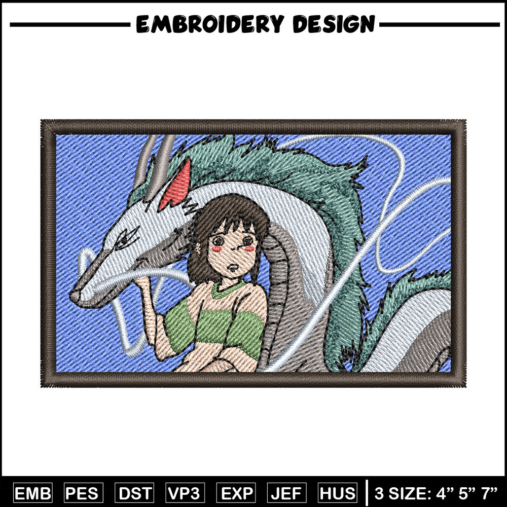 Chihiro embroidery design, Ghibli embroidery, Anime design, Embroidery shirt, Embroidery file,Digital download.jpg