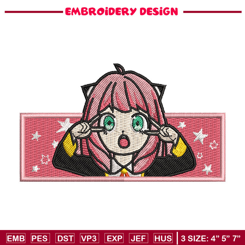 Anya box embroidery design, Spy family embroidery, Anime design, Embroidery shirt, Embroidery file, Digital download.jpg