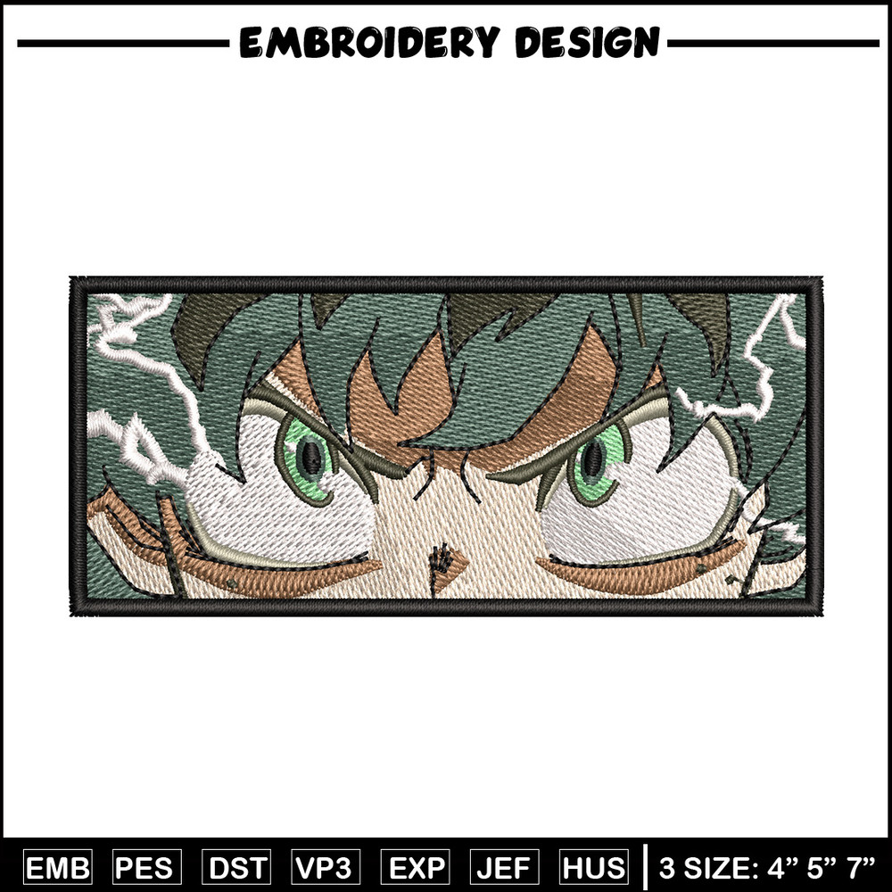Deku eyes embroidery design, Mha embroidery, Anime design, Embroidery shirt, Embroidery file, Digital download.jpg