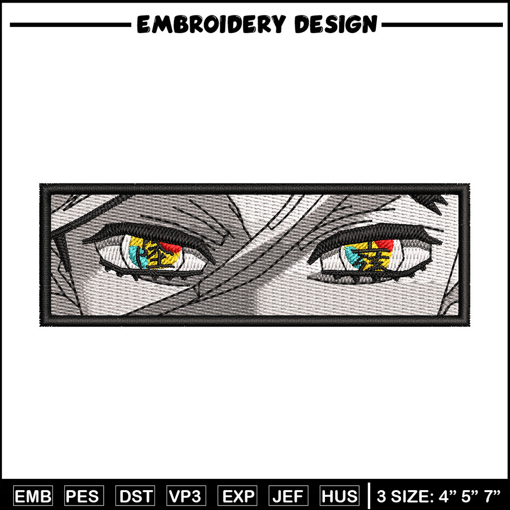 Douma eyes embroidery design, Douma embroidery, Anime design, Embroidery shirt, Embroidery file, Digital download.jpg
