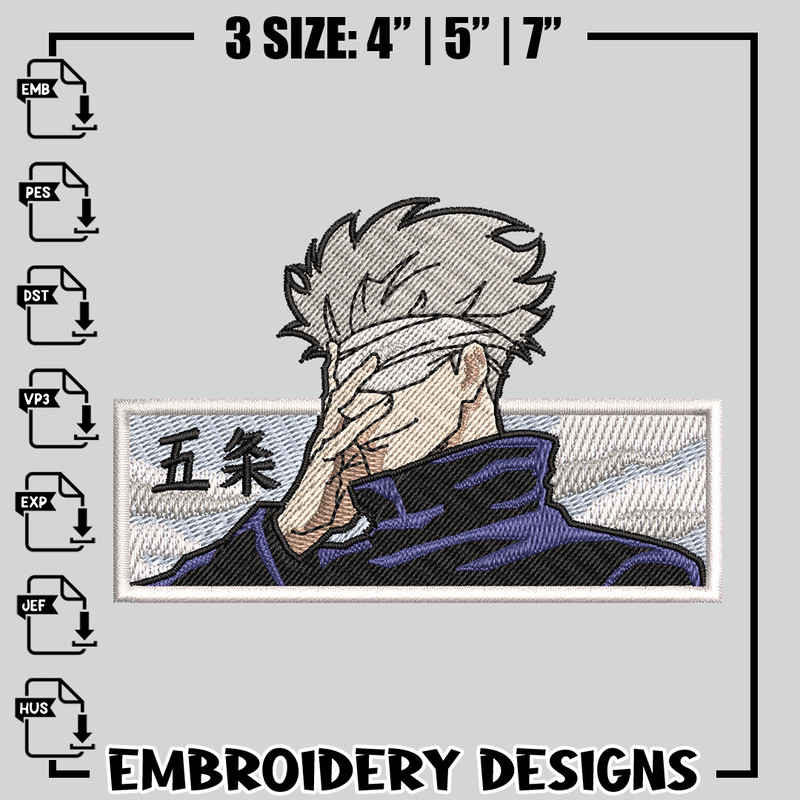 Gojo embroidery design