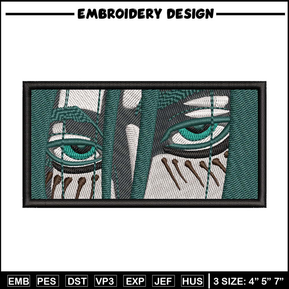 Eren green eyes embroidery design, Aot embroidery, Anime design, Embroidery shirt, Embroidery file, Digital download.jpg