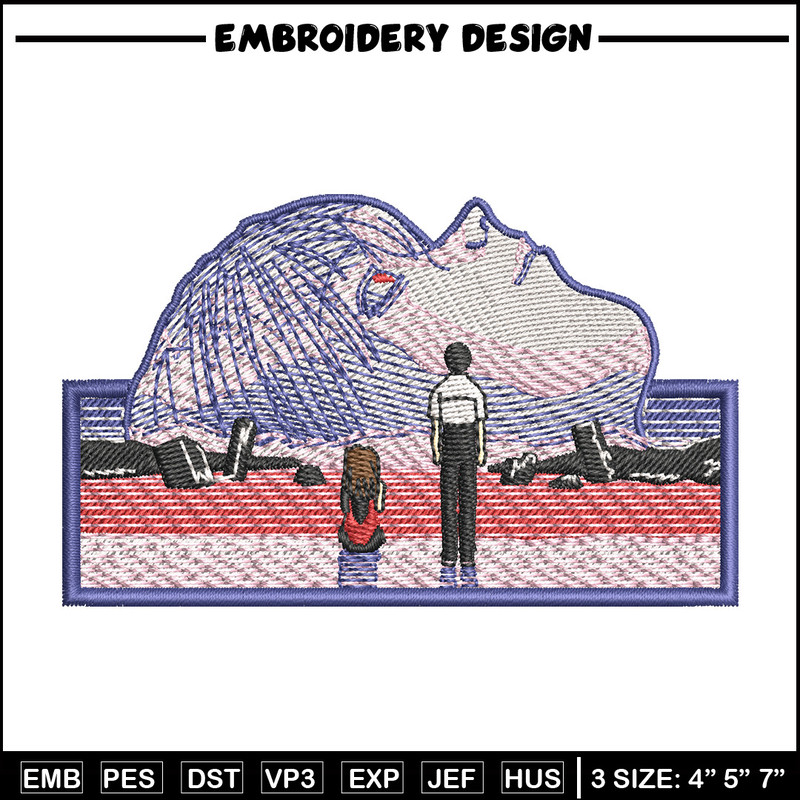 Evangelion embroidery design, Evangelion embroidery, Embroidery shirt, Embroidery file, Anime design, Digital download.jpg