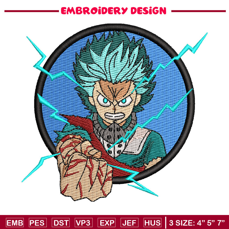 Deku circle embroidery design, Mha embroidery, Anime design, Embroidery shirt, Embroidery file, Digital download.jpg
