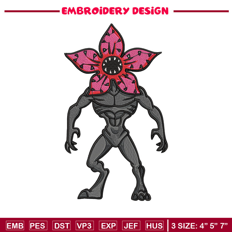 Demogorgon embroidery design, Demogorgon embroidery, Anime design, Embroidery shirt, Embroidery file, Digital download.jpg