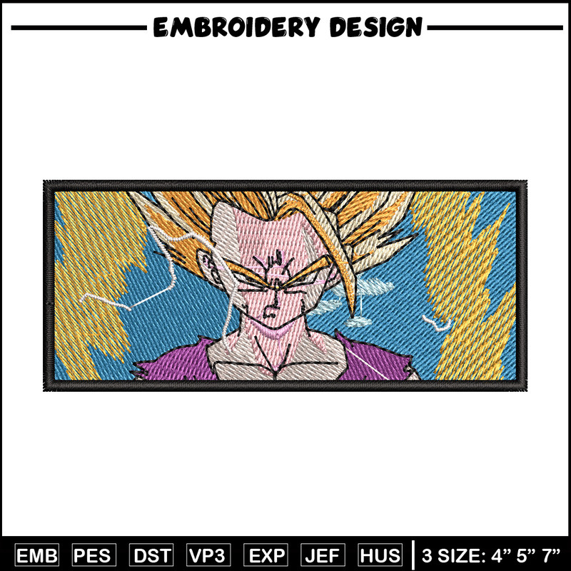Gohan ssj embroidery design, Dragonball embroidery, Anime design, Embroidery shirt, Embroidery file,Digital download.jpg