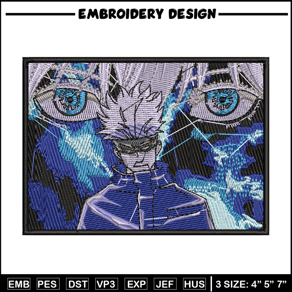 Gojo eyes box embroidery design, Jujutsu embroidery, Anime design, Embroidery shirt, Embroidery file, Digital download.jpg