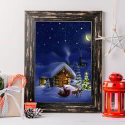 beautiful christmas on a snowy day digital print, christmas art gallery wall, winter collage wall art holiday xmas decor