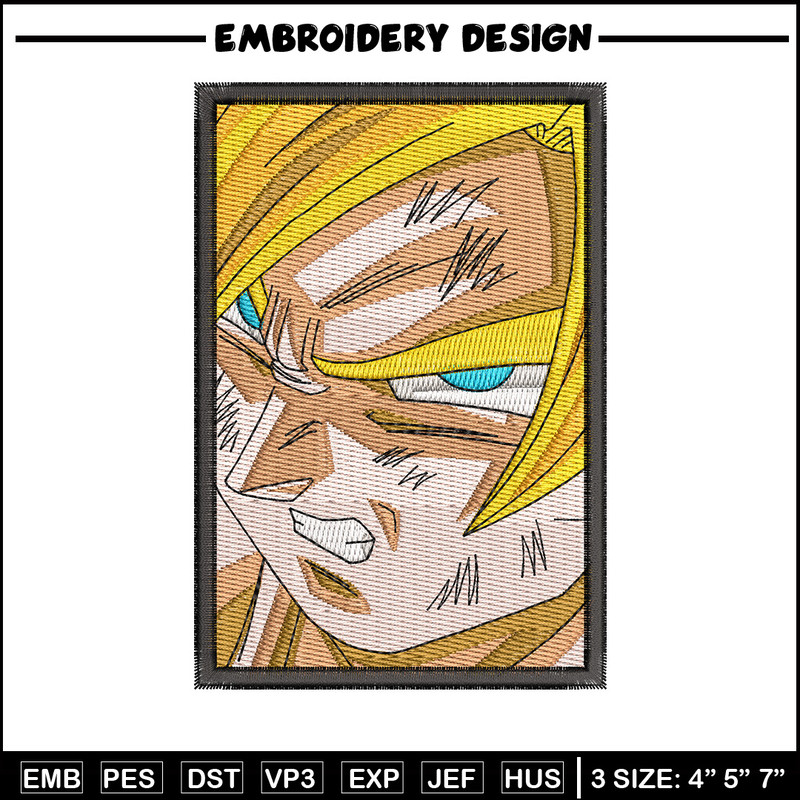 Goku frame embroidery design, Dragonball embroidery, Anime design, Embroidery shirt, Embroidery file, Digital download.jpg