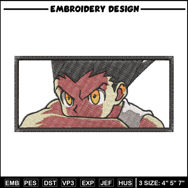 Gon box embroidery design, Hxh embroidery, Anime design, Embroidery shirt, Embroidery file, Digital download.jpg