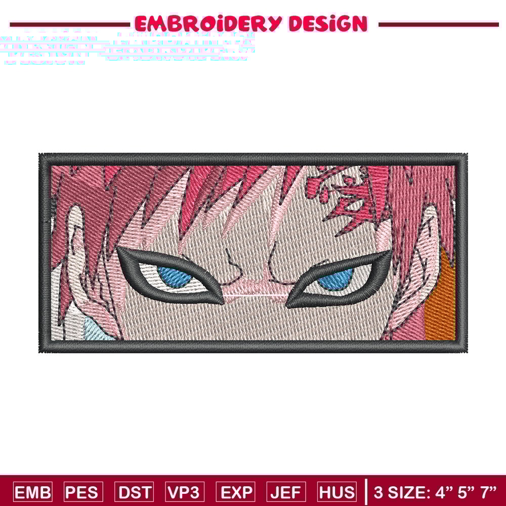 Gaara eyes embroidery design, Naruto embroidery, Anime design, Embroidery shirt, Embroidery file, Digital download.jpg