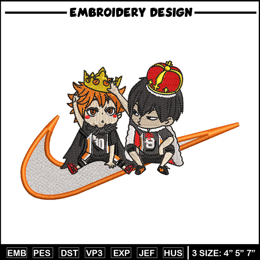 Hinata tobio nike embroidery design, Haikyu embroidery, Nike design, Embroidery shirt, Embroidery file, Digital download.jpg