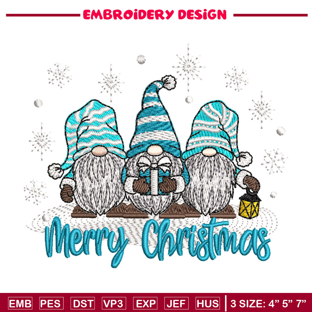 Gnomes embroidery design, Chrismas embroidery, Embroidery shirt, Embroidery file, Anime design, Digital download.jpg