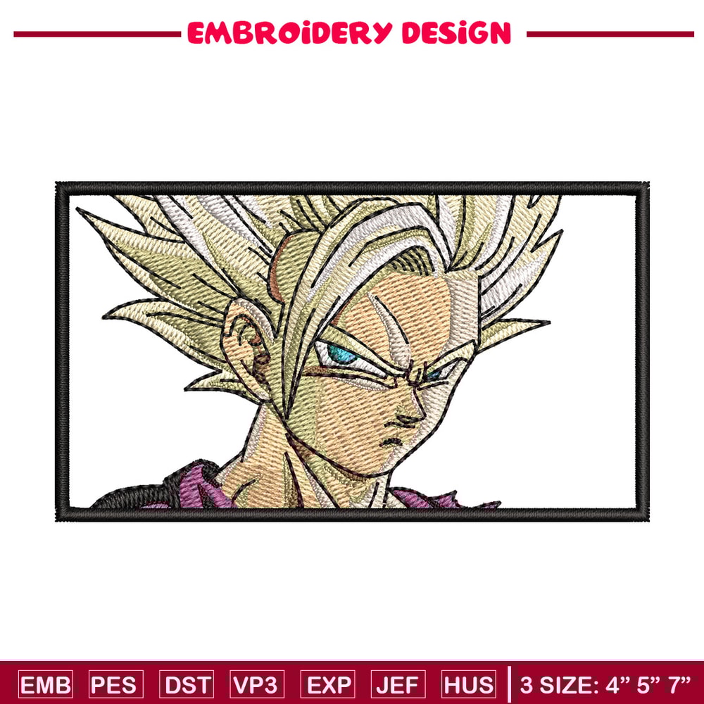 Gohan ssj box embroidery design, Dragonball embroidery, Anime design, Embroidery shirt, Embroidery file,Digital download.jpg