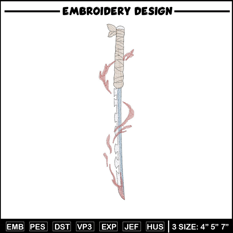 Inosuke sword embroidery design, Inosuke embroidery, Anime design, Embroidery shirt, Embroidery file,Digital download.jpg