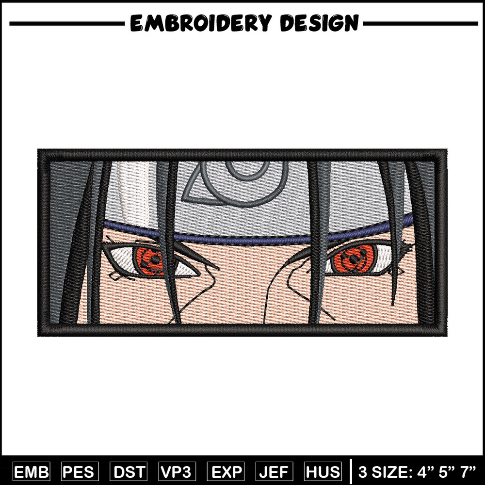 Itachi sharingan embroidery design, Naruto embroidery, Anime design, Embroidery shirt, Embroidery file, Digital download.jpg